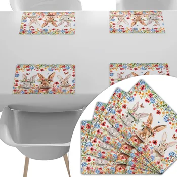 prostírání VELIKONOČNÍ PROSTÍRÁNÍ NA STŮL POD TALÍŘE 4 KS, ODOLNÉ PROTI SKVRNÁM, 45x30 CM