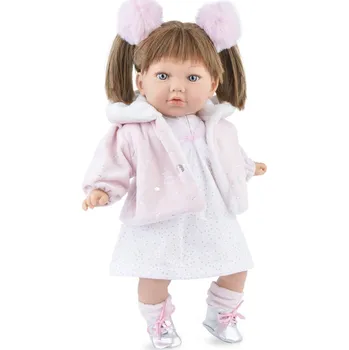 Dětské zboží Realistická panenka Alina ve třpytivé bundě a botách od španělské firmy Marina & Pau (Alina Printemps - 45 cm)