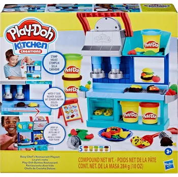 Modelovací hmota Play-Doh Kuchyňské kreace Rušná restaurace šéfkuchaře - hrací set