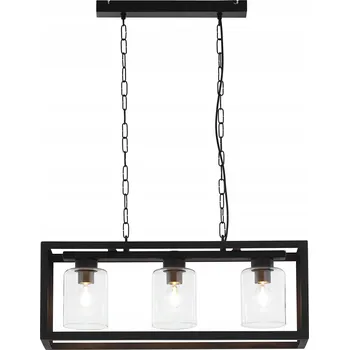 MACARI lustr lakovaný černý 3-bodový stínidlo 1805