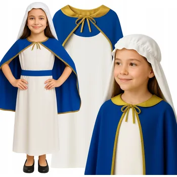 Karnevalový kostým KOSTÝM PŘEVLEK MARIE Matka Boží KOSTÝM NA JASLÍČKA PLES 104 110 CM