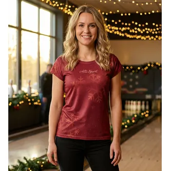 Dámské tričko Dámské vánoční triko premium ALTISPORT VOJ/ALWVN7TR06 ČERVENÁ XXXL