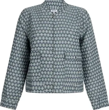 Dámská mikina Zoso vzorovaný bomber s kapsami Mila modrý Velikost: XXL