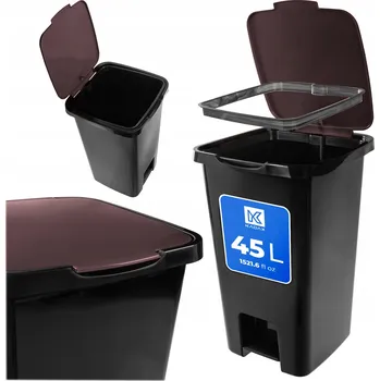 Odpadkový koš ODPADKOVÝ KOŠ 45L NÁDOBA NA TŘÍDĚNÝ ODPAD ODPADKOVÝ KOŠ S PEDÁLEM