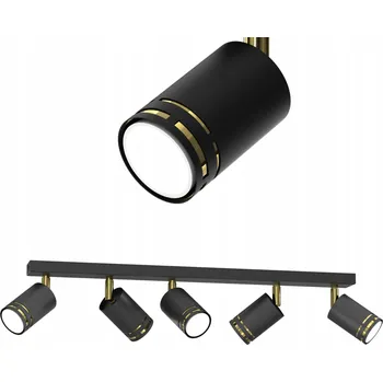 STROPNÍ SVÍTIDLO STROPNÍ ČERNÝ ZLATÝ POHYBLIVÝ LED GU10 POLSKÁ LAMPA SPOT REFLEKTOR