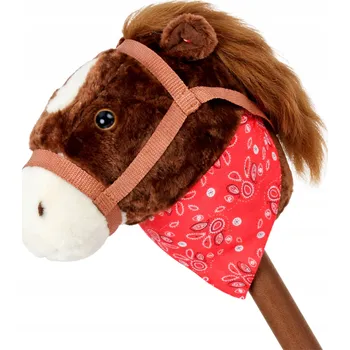 Hobby horsing Hobby Horse měkká hlava koně kůň na tyči řehtá 68 cm zvuky cvalu plyšový