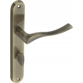 Dveřní kování Interiérová klika Gamet Dlouhá, Štítek kulatý, Štítek s WC zámkem