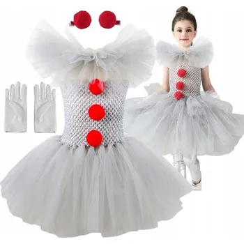 Karnevalový kostým KOSTÝM HARLEKÝN KLAUN ŠATY TUTU KOSTÝM NA KARNEVAL PLES 110 116