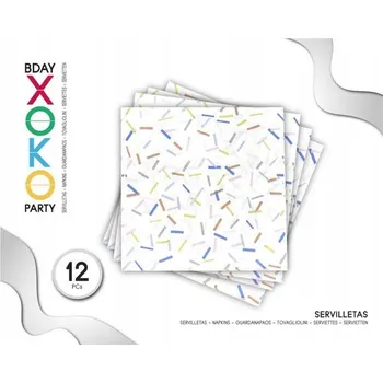 Papírový ubrousek Papírový ubrousek s barevnými proužky - dekorace na stůl