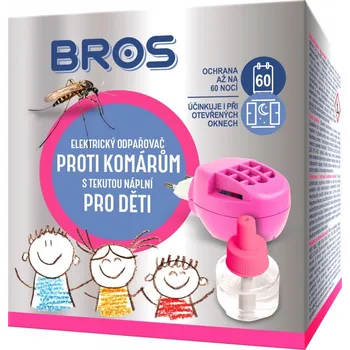 BROS - elektrický odpařovač proti komárům s tekutou náplní, pro děti