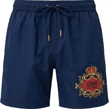 Pánské plavky Cavalli Class Logo Dark Blue plavky L Tmavě modrá