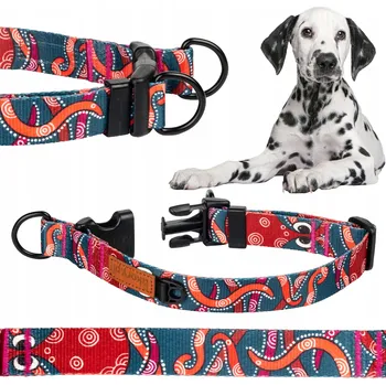 Obojek pro psa BEZPEČNÝ OBOJEK s dvojitým zámkem pro středního psa TERIÉRA M 20 mm Ukory SKULL