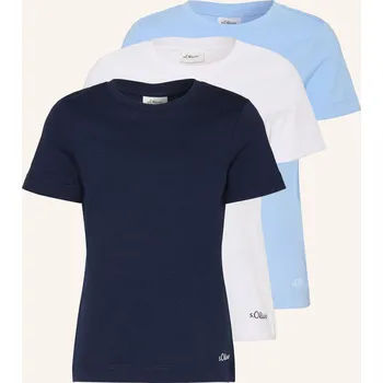 Pánské tričko S.Oliver Red Balení 3 Triček, bílá / tmavě modrá / modrá