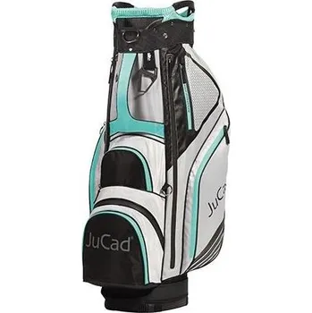 Golfový bag JuCad Sportine cart bag, černo/šedý/tyrkysová