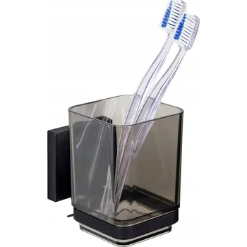 Držák na kartáček ČERNÝ DRŽÁK NA KARTÁČKY NA ZUBY, NÁSTĚNNÝ KELÍMEK DO KOUPELNY