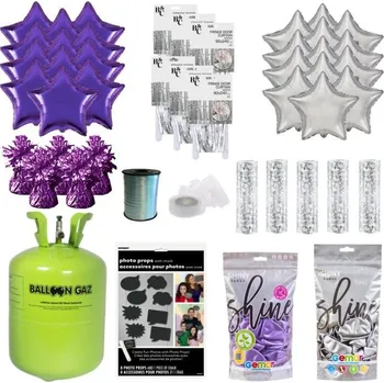 GODAN Párty sada k výzdobě plesu, stříbrno-fialová