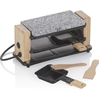 Zahradní gril KELA Raclette/Stone Bedretto Granite black 2 osoby 27 × 11 × 13 cm