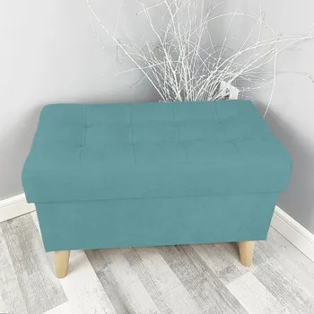 Taburet Taburet s úložným prostorem Florencie 60 × 30 cm, tyrkysový Soro 86