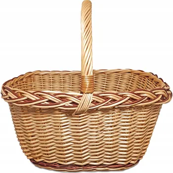 Nákupní košík PROUTĚNÝ KOŠ NÁKUPNÍ KOŠÍK PIKNIK HOUBY Město