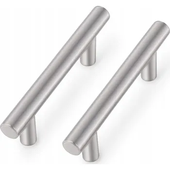 Nábytkové kování Nábytková úchytka reling, stříbrná, kovová, pro zásuvky a skříňky, 5 ks, 127 mm