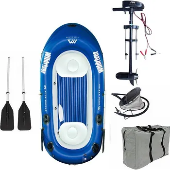 Vodácké vybavení Nafukovací člun AQUA MARINA Wildriver blue - sada: s elektrickým motorem T-18 na 12V