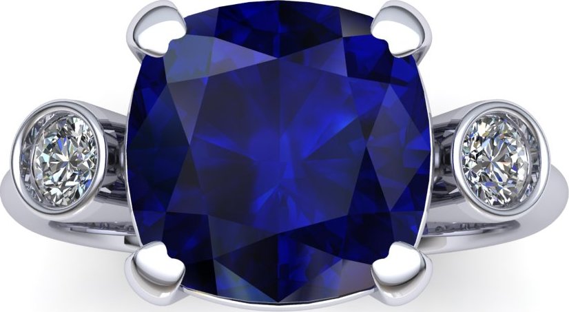 Prsten s Tanzanitem a brilianty PK20010 Materiál: Žluté zlato 14kt