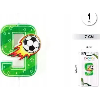 Dortová svíčka Narozeninová svíčka číslice 9 s míčem - dekorace na dort