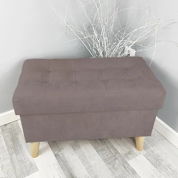 Taburet Taburet s úložným prostorem Florencie 60 × 30 cm, čokoládově hnědý Soro 28