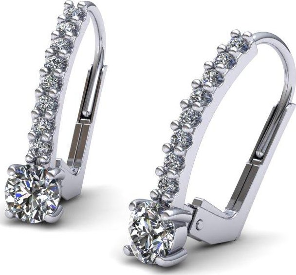Briliantové náušnice NK201201 Materiál: Bílé zlato 14kt