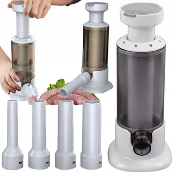 PLNIČKA DO KLOBÁS, JITRNIC UDÍRNY STROJEK STŘÍKAČKA NA KLOBÁSY 3KG NEREZOVÁ OCEL VYMAČKÁVAČ