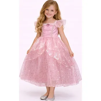 Karnevalový kostým KOSTÝM PRINCEZNA šaty RŮŽOVÉ vel 134-140 cm KARNEVAL