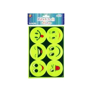 samolepka Samolepky odrazky smajlíci 6 ks Aliga