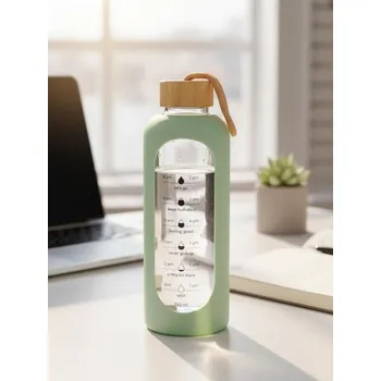 Sinsay - Skleněná láhev s motivační stupnicí - zelená - 295ES-07X - 295ES-07X-ONE-1