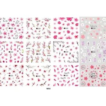 samolepka Velké Samolepky na nehty s motivem vody, 1 arch Č. 8