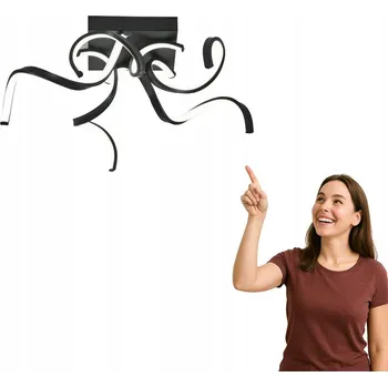 Stropní Svítidlo čtvercový Zuma Line 57 x 56 cm černý