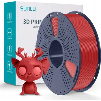 3D tisk PLA filament Sunlu 1,75 mm 1 kg červený