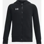Chlapecká mikina UNDER ARMOUR RIVAL FLEECE FZ HOODIE 1379794-001 ČERNÁ L