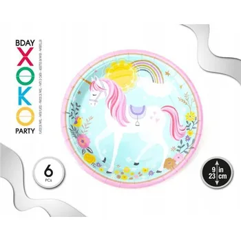 Talíř Papírový talíř Jednorožec - na oslavu