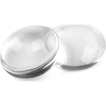 Skleněný kabošon průhledný Ø20 mm Varianta: transparent, Balení: 50 ks