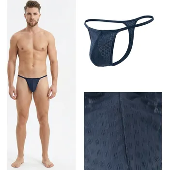 Tyrkysová modrá ergonomická tanga průsvitná Dukeboy Velikost: L Nylonová; Průsvitná