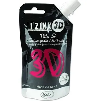 Reliéfní pasta 3D IZINK - geranium, růžová, 80 ml