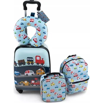 Dětský kufr Costway 26 l, modrý