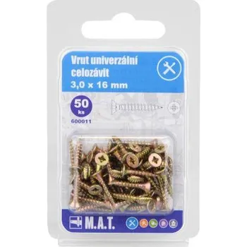 Multimetr M.A.T. GROUP Vrut un.celozávit 3,0x 16mm ZZ (50ks)
