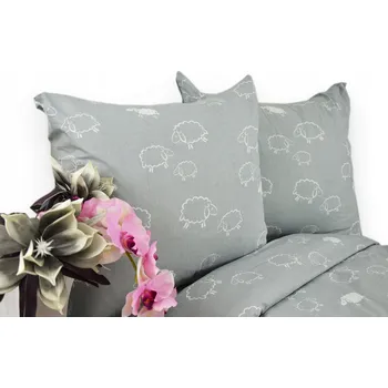 Povlečení Povlečení bavlna 100% 160x200 beránci šedé 1810 KOBI Polská firma