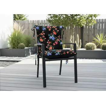 Podsedák Zahradní prošívaný podsedák na židli s opěrkou OSCAR vzor 119 50x50x50 cm Mybesthome