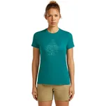 Dámské merino triko s krátkým rukávem ICEBREAKER Wmns Mer 150 Tech Lite III SS Tee Hike Path, Tidal Teal velikost: S
