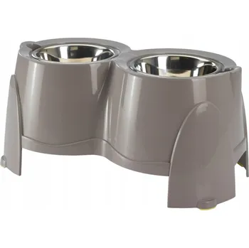 Miska pro psa Sada dvou kovových misek Nobby šedá 3 l