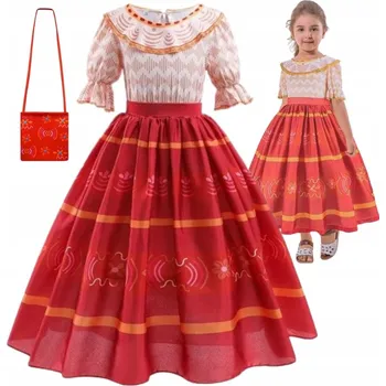 Karnevalový kostým ŠATY KOSTÝM PŘEVLEK ENCANTO DOLORES MADRIGAL KARNEVALOVÝ BÁL 98/104