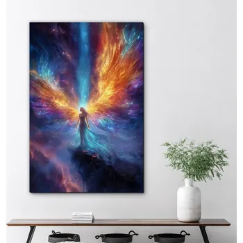 Obraz Dřevěný obraz anděla - Nebeský ochránce | DUBLEZ