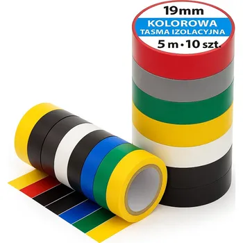 Lepicí páska Izolační páska PVC barevná 19 mm x 5 m 10 ks